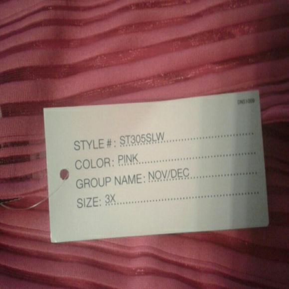 Peck & Peck Shimmer Stripe Top Women's Plus 3X NWT - Picture 6 of 6